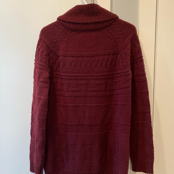 Aritzia 100% Lambswool Oversized Cable Zipper Cardigan - Picture 2 of 6